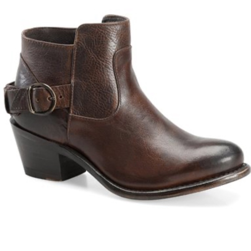 JB Dillon Sonora Leather Western Ankle Boots